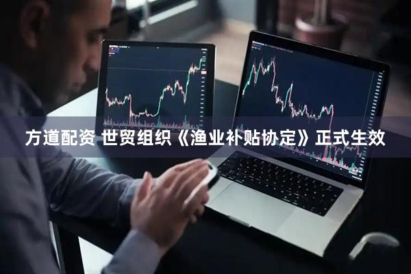方道配资 世贸组织《渔业补贴协定》正式生效