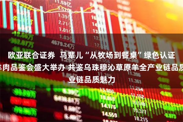 欧亚联合证券  马辈儿“从牧场到餐桌”绿色认证6好羊肉品鉴会盛大举办 共鉴乌珠穆沁草原羊全产业链品质魅力