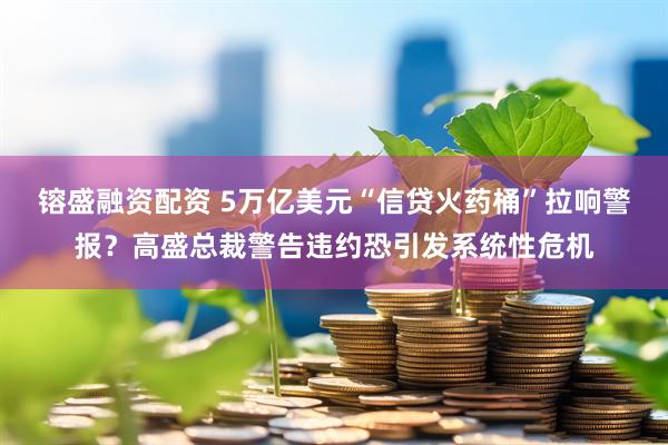 镕盛融资配资 5万亿美元“信贷火药桶”拉响警报？高盛总裁警告违约恐引发系统性危机